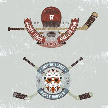 Hockey logos Stock Illustration