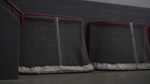 Hockey Nets in Arena Stock Footage 237291839