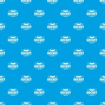 Hockey pattern vector seamless blue Stock Illustration