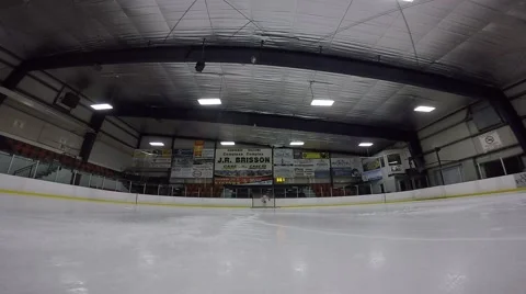 Hockey player creative gopro angle spinorama Stock Footage 58295665