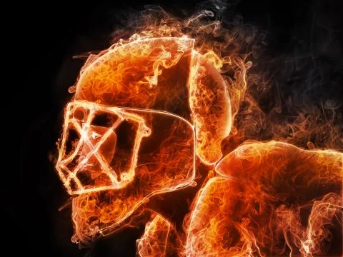 Hockey Player Stock Illustration