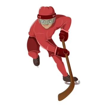 Hockey player Stock Illustration
