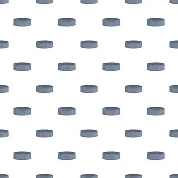 Hockey puck pattern forming a seamless background Stock Illustration