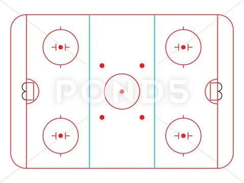 Hockey rink Stock Illustration