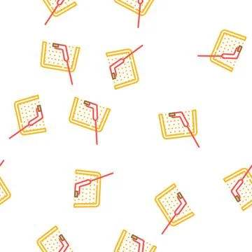 Hockey sport vector seamless pattern Stock Illustration