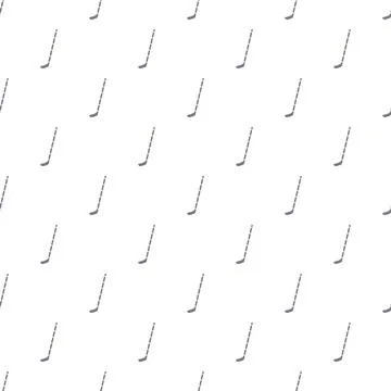 Hockey stick seamless pattern on white background Illustrazione stock