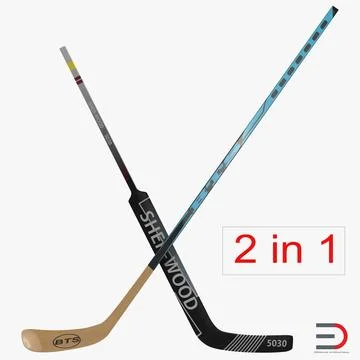 3D Model: Hockey Stick Collection v6 #91499601