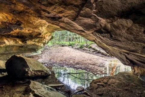 Hocking Hills Cave Stock Photos