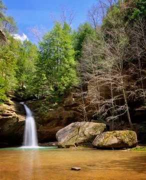 Hocking HIlls Waterfall Foto stock