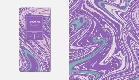 Hocolate packaging marble. Marble collection abstract liquid pattern texture. Stock Illustration