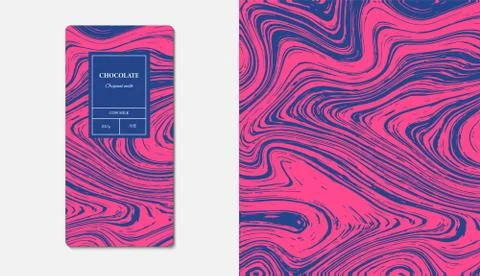 Hocolate packaging marble. Marble collection abstract liquid pattern texture. Stock Illustration