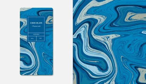 Hocolate packaging marble. Marble collection abstract liquid pattern texture. Stock Illustration