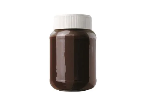 Hocolate paste in a jar Foto stock