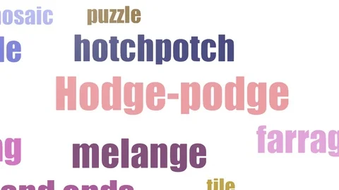 Hodge Podge Word Cloud Animated On White Background 库存影片 107223960