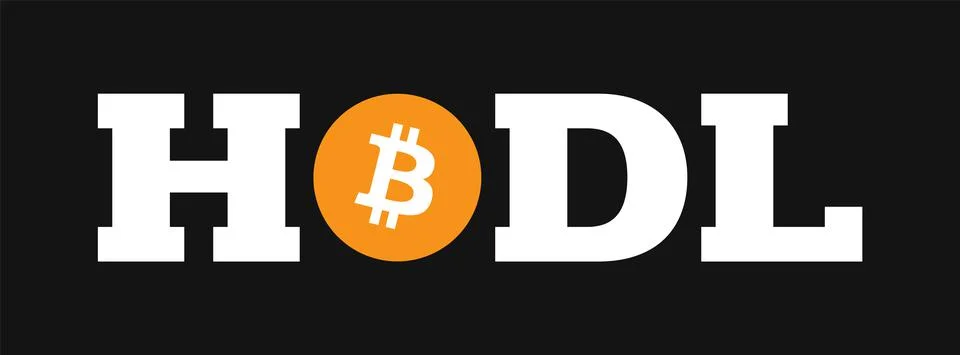 Hodl bitcoin Stock Illustration