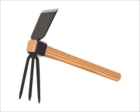 Hoe and pitchfork Stock-Illustration