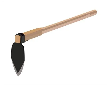Hoe Carpentry Hand Tool Stock Illustration