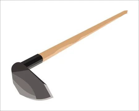 Hoe Carpentry Hand Tool Stock Illustration