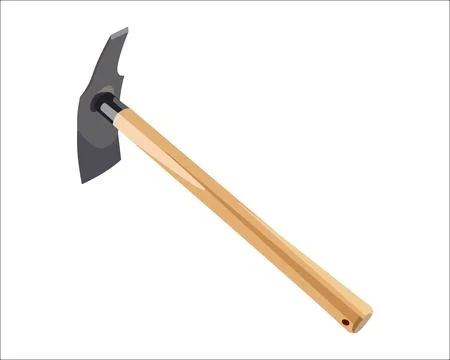 Hoe Carpentry Hand Tool Stock Illustration
