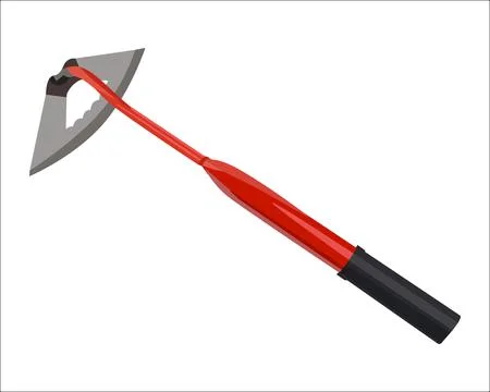 Hoe Carpentry Hand Tool Stock Illustration