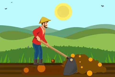 Hoe Concept Illustration Stock Illustration