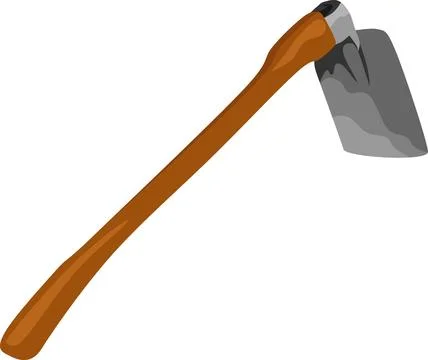 Hoe Manual Tool Vector Stock Illustration