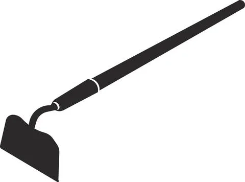 A hoe for removing weeds from the soil. 스톡 일러스트
