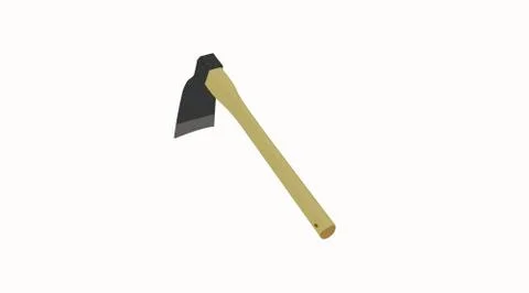 Hoe on a White Background Stock Illustration