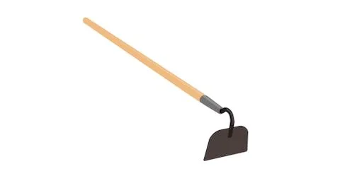 Hoe on a White Background Illustrazione stock