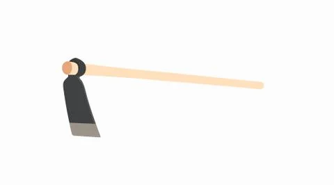 Hoe on a White Background Stock Illustration