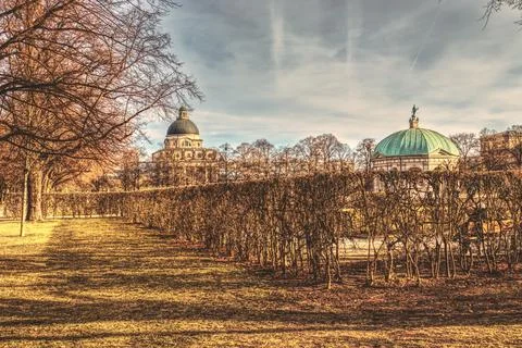 Hofgarten in Munich. Stock Photos