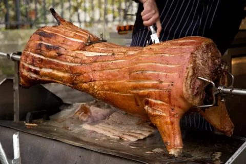 Hog roast Foto stock