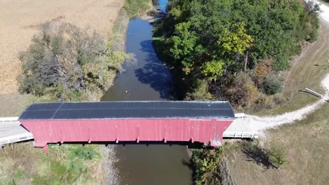Hogback Covered Bridge in Madison County Iowa Vidéo 263865468