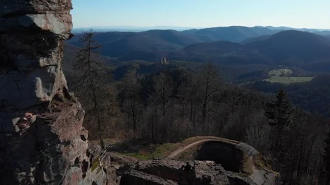 Hohenbourg Castle Stock Footage 128938748