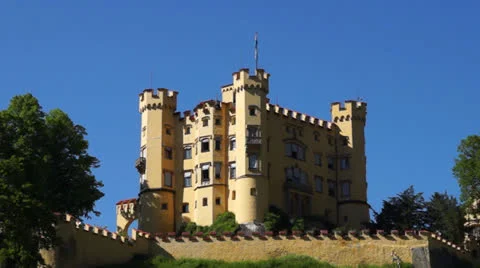 Hohenschwangau castle Stock Footage 24948018