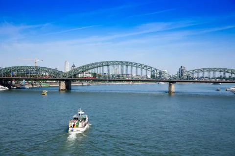 Hohenzollern bridge in Cologne Stock Photos