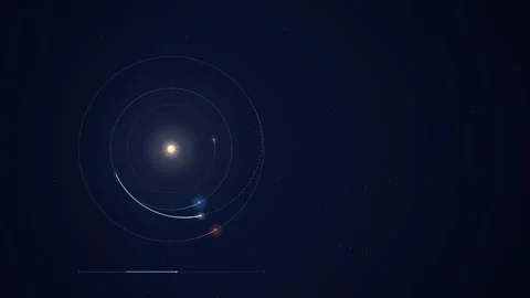 Hohmann Transfer Orbit From Earth To Mars Spacecraft Animation Stock Footage 346728437