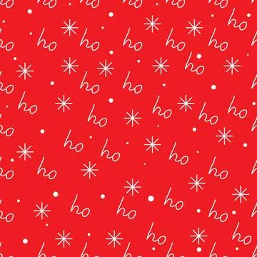 Hohoho pattern, Santa Claus laugh Illustrazione stock