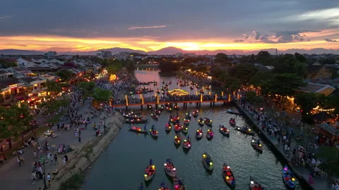 Hoi An ancient town at night. Stock Footage 298899827