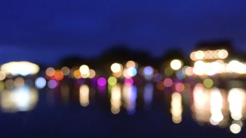Hoi An ancient town viewing from Thu Bon river twilight period Stock Footage 83685587