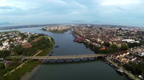 Hoi An Bridge Stock Footage 57937295