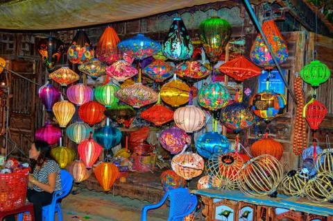 Hoi An Lanterns At Night Stock Photos