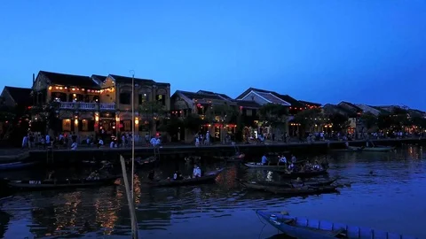 Hoi An Thu Bon River 2 Video stock 89993173
