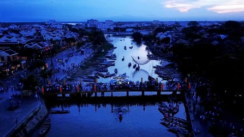 Hoi An Thu Bon River Video stock 89969842
