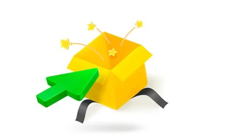 ?hoice a present concept. 3d vector icon Stock Illustration