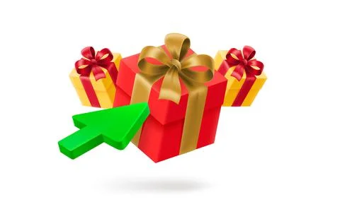 ?hoice a present concept. 3d vector icon Stock Illustration