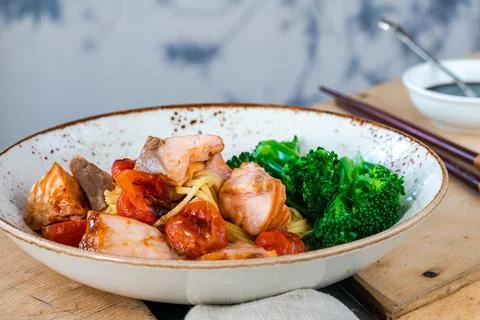 Hoisin salmon Foto stock