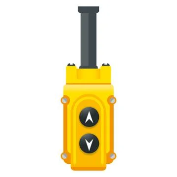 Hoist Industrial Crane Push Button Switch, Pendant Control Station UP Down Stock Illustration