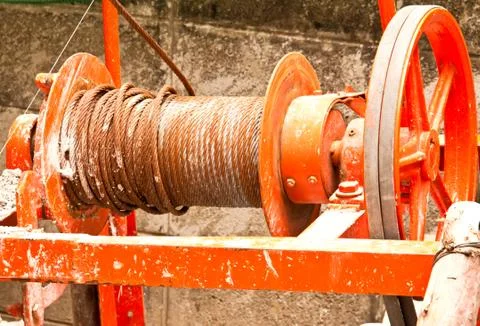 Hoist the machine. Stock Photos