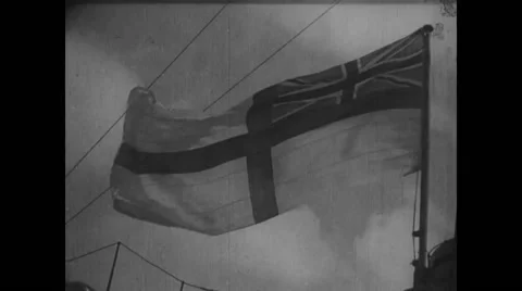 Hoisted flag Stock Footage